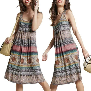 Women's Sleeveless A-Line Knee Length Dress