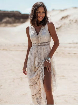 Women's Sleeveless Boho Maxi Dress
