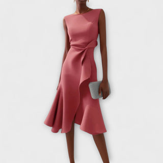 Women's Sleeveless Wrap Midi Dress