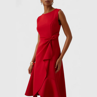 Women's Sleeveless Wrap Midi Dress