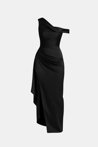 Women's Slit Off-the-Shoulder Maxi Dress