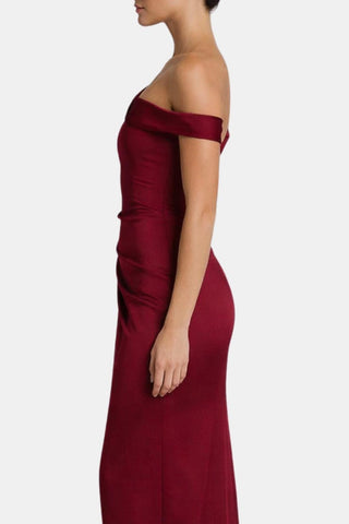 Women's Slit Off-the-Shoulder Maxi Dress