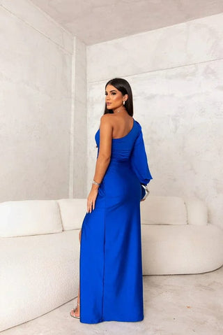 Women's Slit One Shoulder Maxi Dress