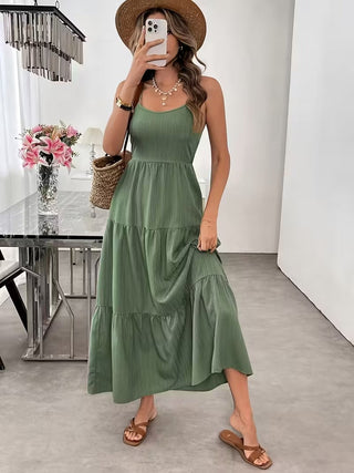 Women's Spaghetti Strap A-Line Maxi Dress