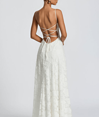 Women's Spaghetti Strap A-Line Maxi Dress
