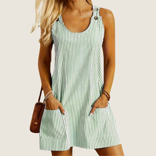 Women's Striped A-Line Mini Dress