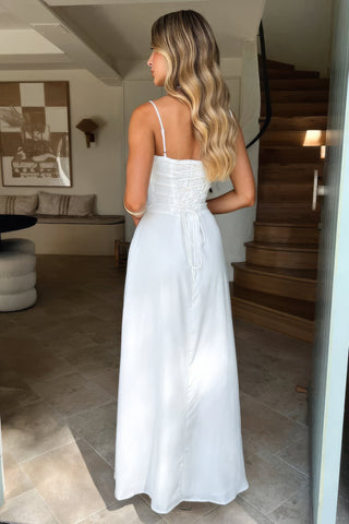 Women's Tie-Front A-Line Maxi Dress