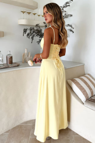 Women's Tie-Front A-Line Maxi Dress