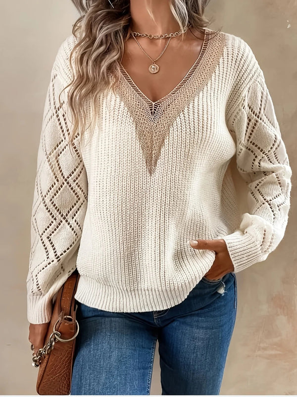 Women's V-Neck Knit Sweater