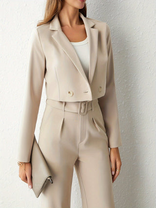 Women's Wide Leg Pant Suit Set