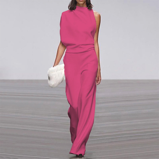 Women's Wide Leg Sleeveless Pant Set