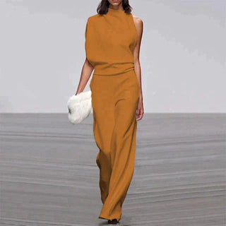 Women's Wide Leg Sleeveless Pant Set