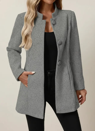 Women's Mandarin Collar A-Line Jacket
