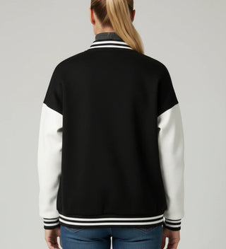 Women's Applique Letter Varsity Jacket