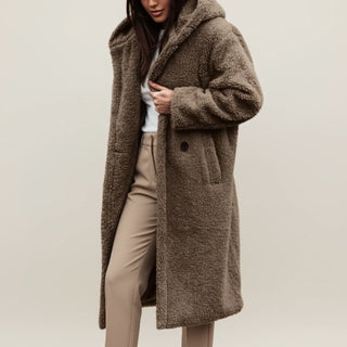 Women's Long Hooded Teddy Winter Coat