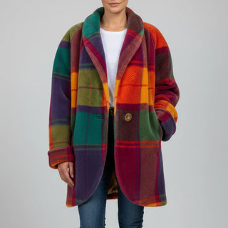 Women's Oversized Plaid Jacket