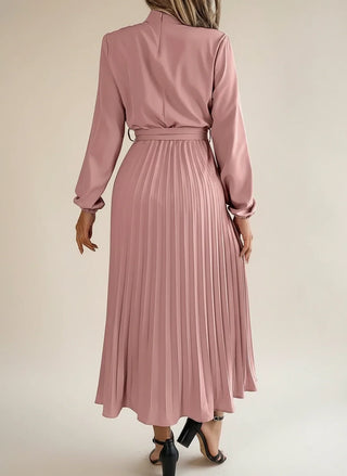 Women's Pleated A-Line Midi Dress