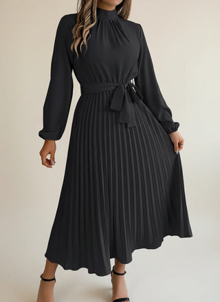 Women's Pleated A-Line Midi Dress