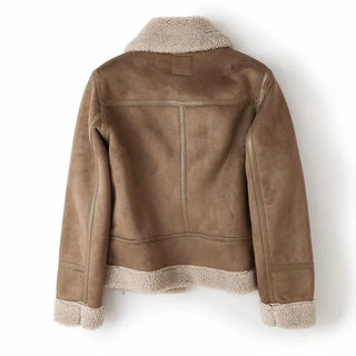 Women's Short Shearling Aviator Jacket