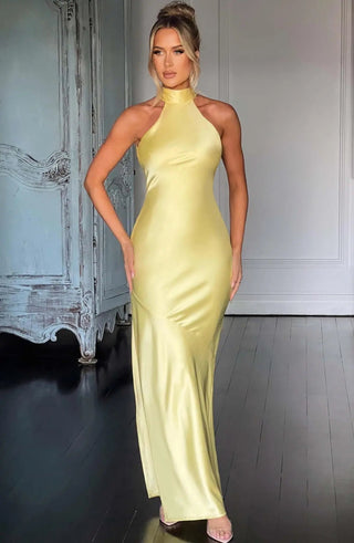 Women's Halter Evening Maxi Dress